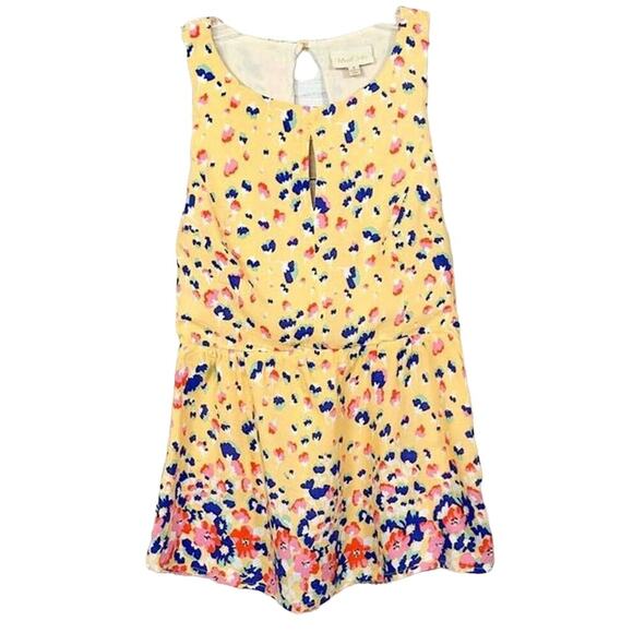 ModCloth Women's Keyhole Floral Sleeveless Tank Top Blouse Multi-Color Small - Picture 1 of 11